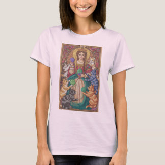 T-shirt Queen Of Cats Tarot Card Shirt, Yarn Art Design