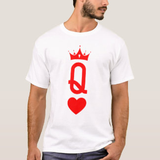 T-shirt Queen of Heart King Queen Couple Costume d'Hallowe
