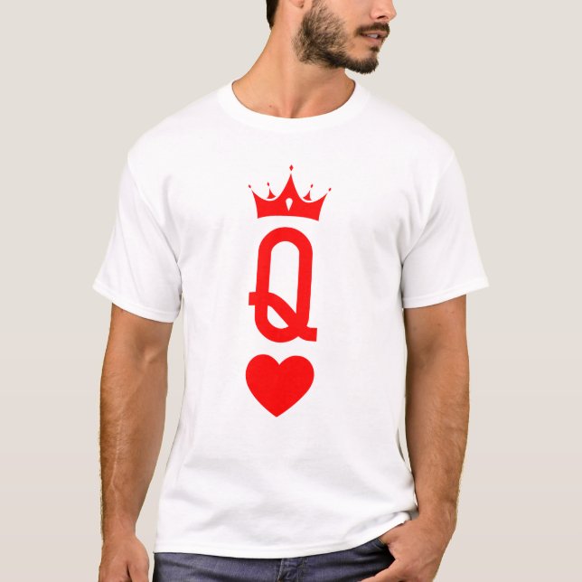 T-shirt Queen of Heart King Queen Couple Costume d'Hallowe (Devant)
