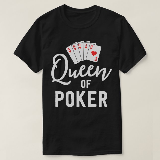 T-shirt Queen Of Poker s pour les femmes Las Vegas Casino  (Design devant)