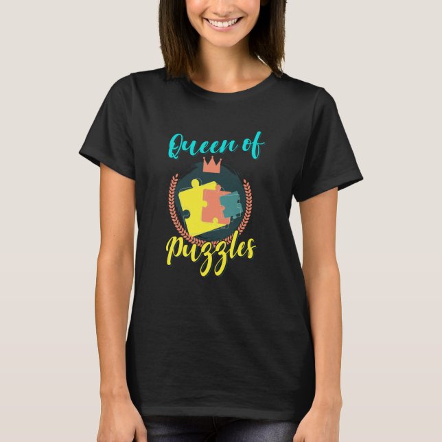 T-shirt Queen of Puzzles puzzle (Devant)