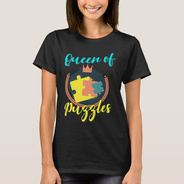 T-shirt Queen of Puzzles  puzzle (Devant)