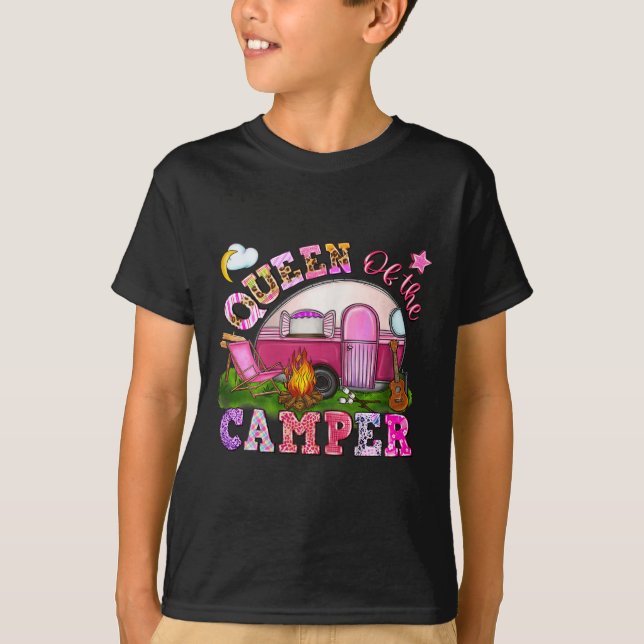 T-shirt Queen Of The Camper Camping _1  (Devant)