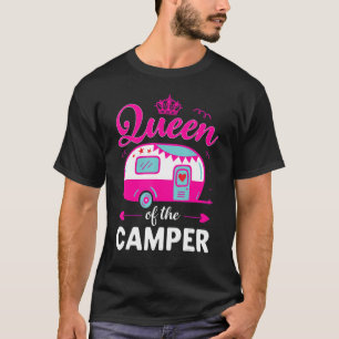 T-shirt Queen Of The Camper Camping Summer Vacation Youth