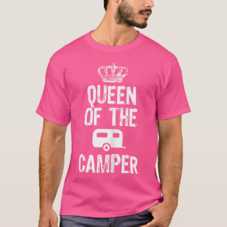 T-shirt Queen Of The Camper Funny Camping Cadeau Noël