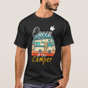 T-shirt Queen Of The Camper Rv Trailer Camping Extérieur M