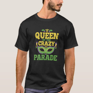 T-shirt Queen Of The Crazy Parade Beads Bling Joker Jester