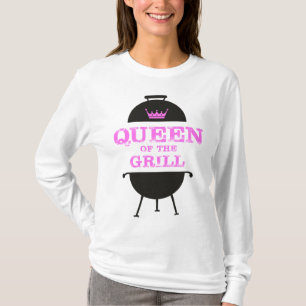T-shirt Queen Of The Grill, Couronne Rose