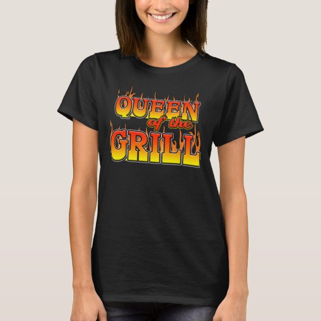 T-shirt Queen of the Grill pour les femmes qui aiment gril (Devant)
