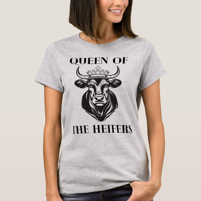 T-shirt Queen of the Heifers Cow (Devant)