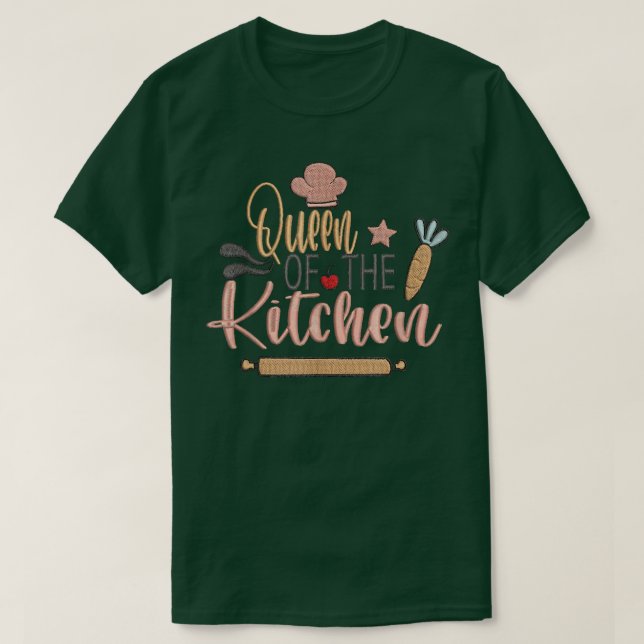 T-shirt queen of the kitchen cooking master chef cook  (Design devant)