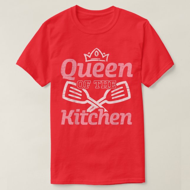 T-shirt Queen Of The Kitchen Cooking Master Chef Hat Cook  (Design devant)