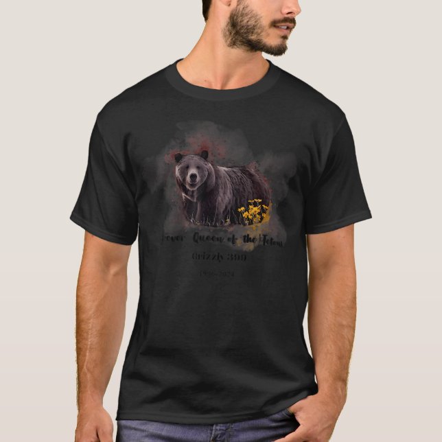 T-shirt Queen Of The Tetons Grizzly 399 Réserve De Faune (Devant)