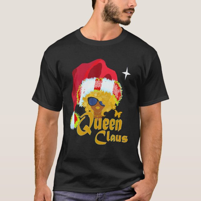 T-shirt Queen Père Noël African American Christmas pour le (Devant)