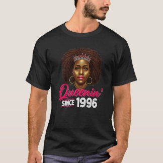 T-shirt Queenin Depuis 1996 26e anniversaire Africain-Amér