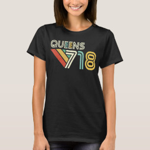 T-shirt Queens 718 New York City State Vintage Queens Area