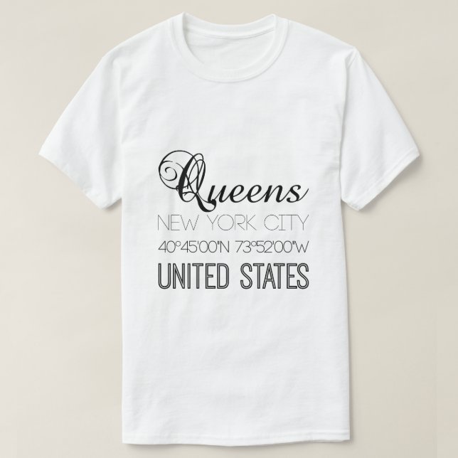 T-shirt Queens, New York (Design devant)