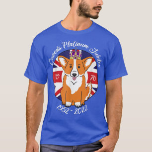 T-shirt QUEENS PLATINUM JUBILEE 19522022 Corgi dans une co