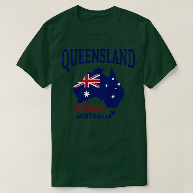 T-shirt Queensland Merveilleuse Australie (Design devant)