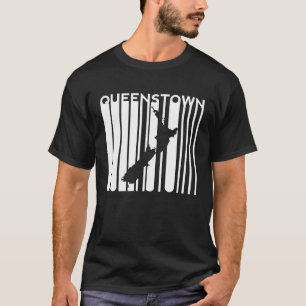 T-shirt Queenstown Nouvelle-Zélande Île Sud Retro Vintage