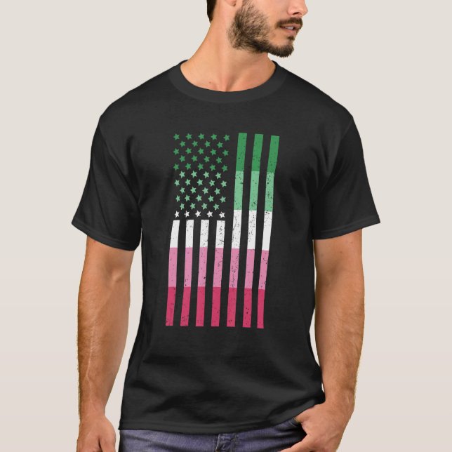 T-shirt Queer Abrosexuality Usa Drapeau Lgbt Pride Patriot (Devant)