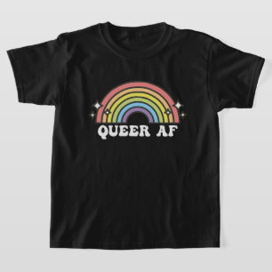 T-shirt Queer AF Gay pride Lesbian Trans Bisexual LGBTQ