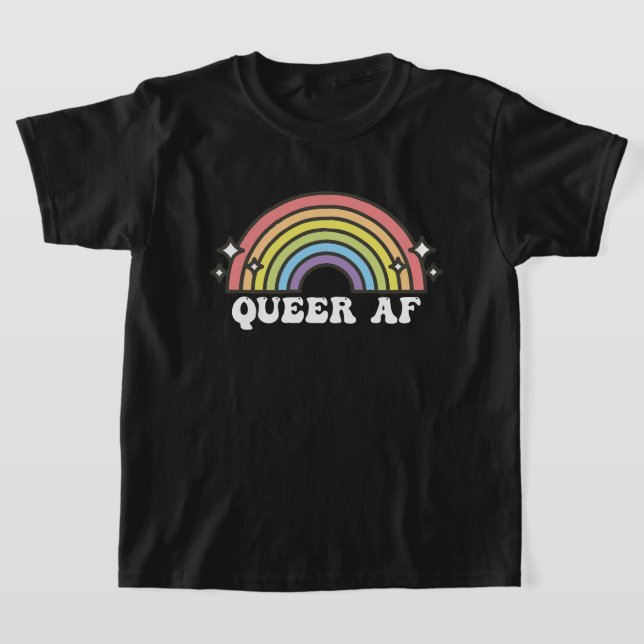 T-shirt Queer AF Gay pride Lesbian Trans Bisexual LGBTQ (Poser)