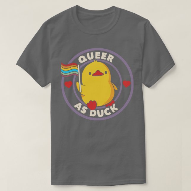 T-shirt Queer as Duck Pride par Tobe Fonseca (Design devant)