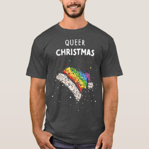 T-shirt Queer Christmas Santa Hat LGBTQ Pride Gay