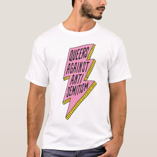 T-shirt Queers Against Antisemitism (Devant)
