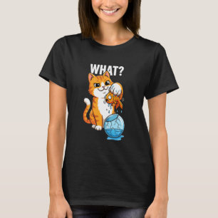 T-shirt Quel chat avec poisson rouge drôle smug mème