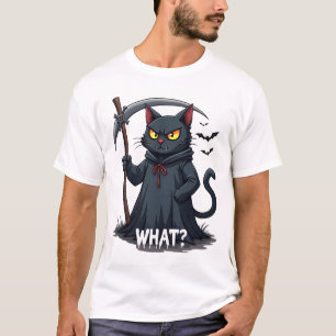 T-shirt Quel Chat Chat Noir Halloween Chat Effrayant Chat 