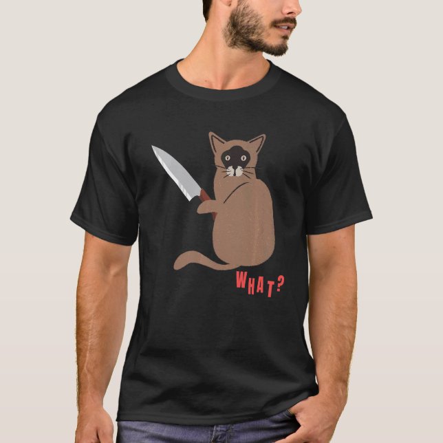 T-shirt Quel chat meurtrier pour chat (Devant)