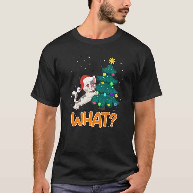 T-shirt Quel chat sapin chaton (Devant)