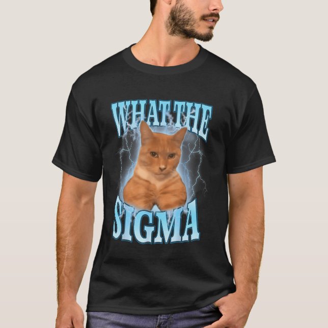 T-shirt Quel est le chat mème Sigma (Devant)