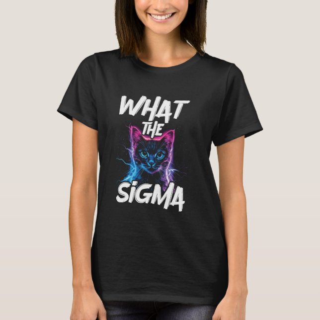 T-shirt Quel est le chat Sigma (Devant)