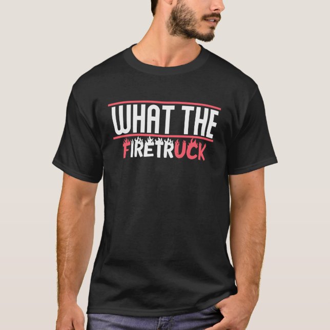 T-shirt Quel est le pompier Pompier Papa pompier s 3 (Devant)