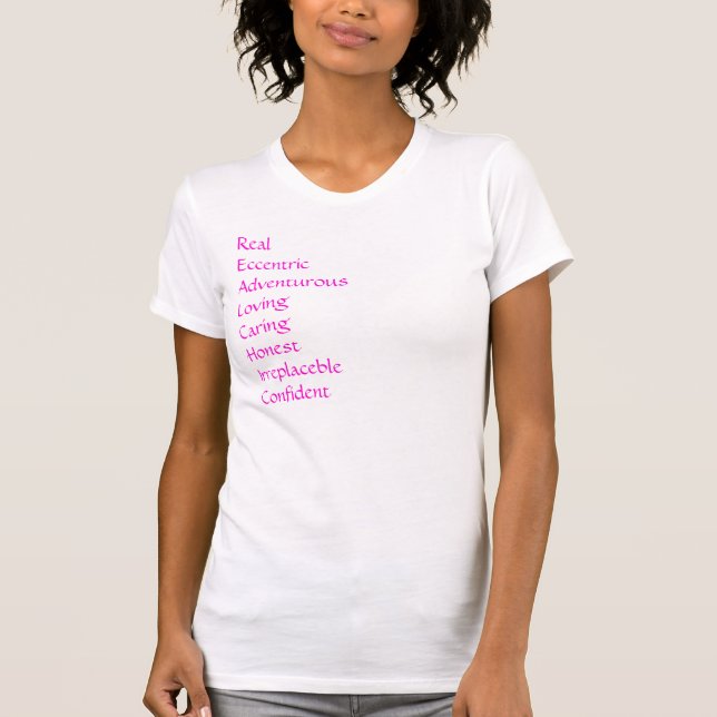 T-shirt Quel est un RealChic ? (Devant)