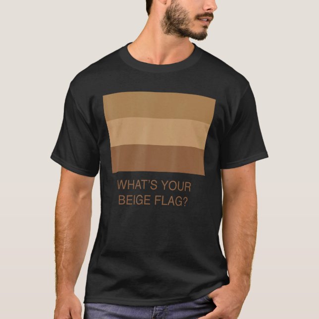 T-shirt Quel est votre drapeau beige ? (Devant)