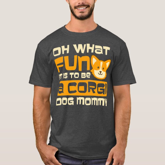 T-shirt Quel Fun Moment Design Corgi Noël (Devant)