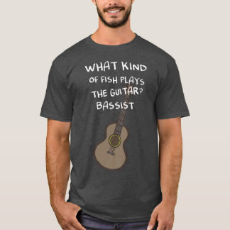 T-shirt Quel genre de poisson joue la guitare Bhelp Premiu