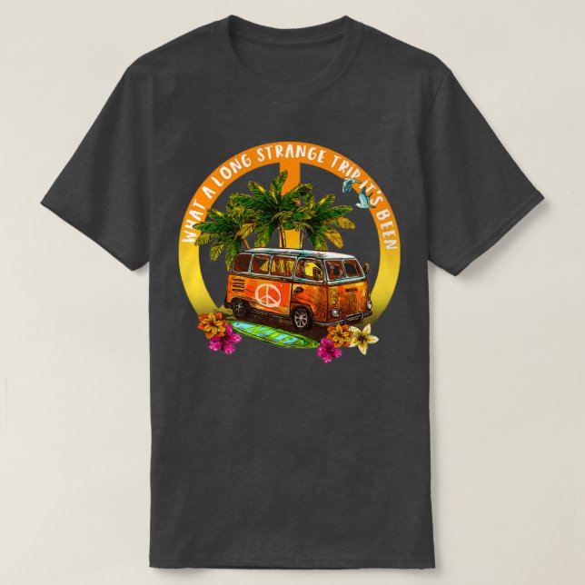 T-shirt Quel Long Voyage Étrange C'Était La Paix Hippie  (Design devant)