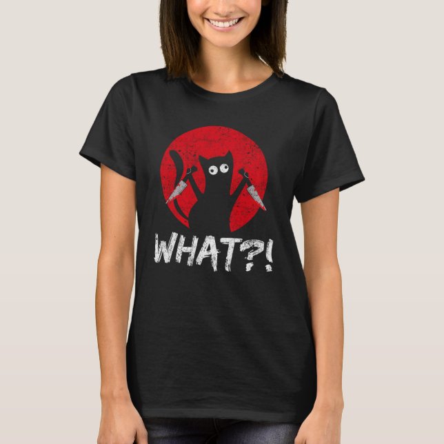 T-shirt Quel Mème de Chat Noir Meurtrier (Devant)