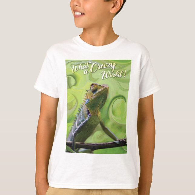 T-shirt Quel monde fou - Un Lizard spécial (Devant)