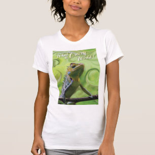 T-shirt Quel monde fou - Un Lizard spécial