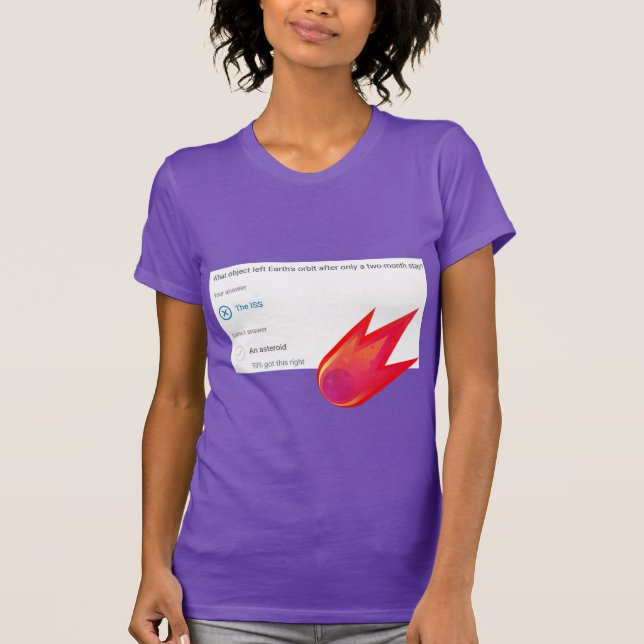 T-shirt Quel objet a quitté l'orbite terrestre après seule (Devant)