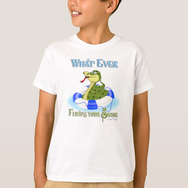T-shirt Quel que soit ce qui flotte votre serpent (Devant)