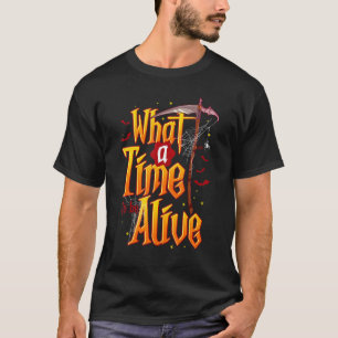 T-shirt Quel Temps D'Être Vivant Grim Reaper Scythe Costu