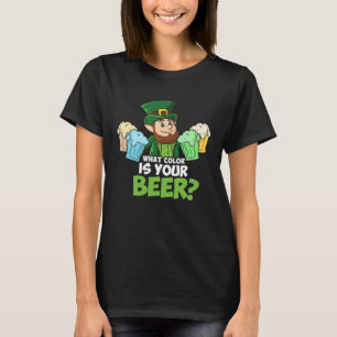 T-shirt Quelle est la couleur de votre bière verte de la S