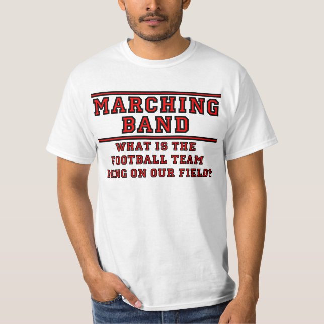 T-shirt Quelle est l'équipe de football faisant sur notre (Devant)